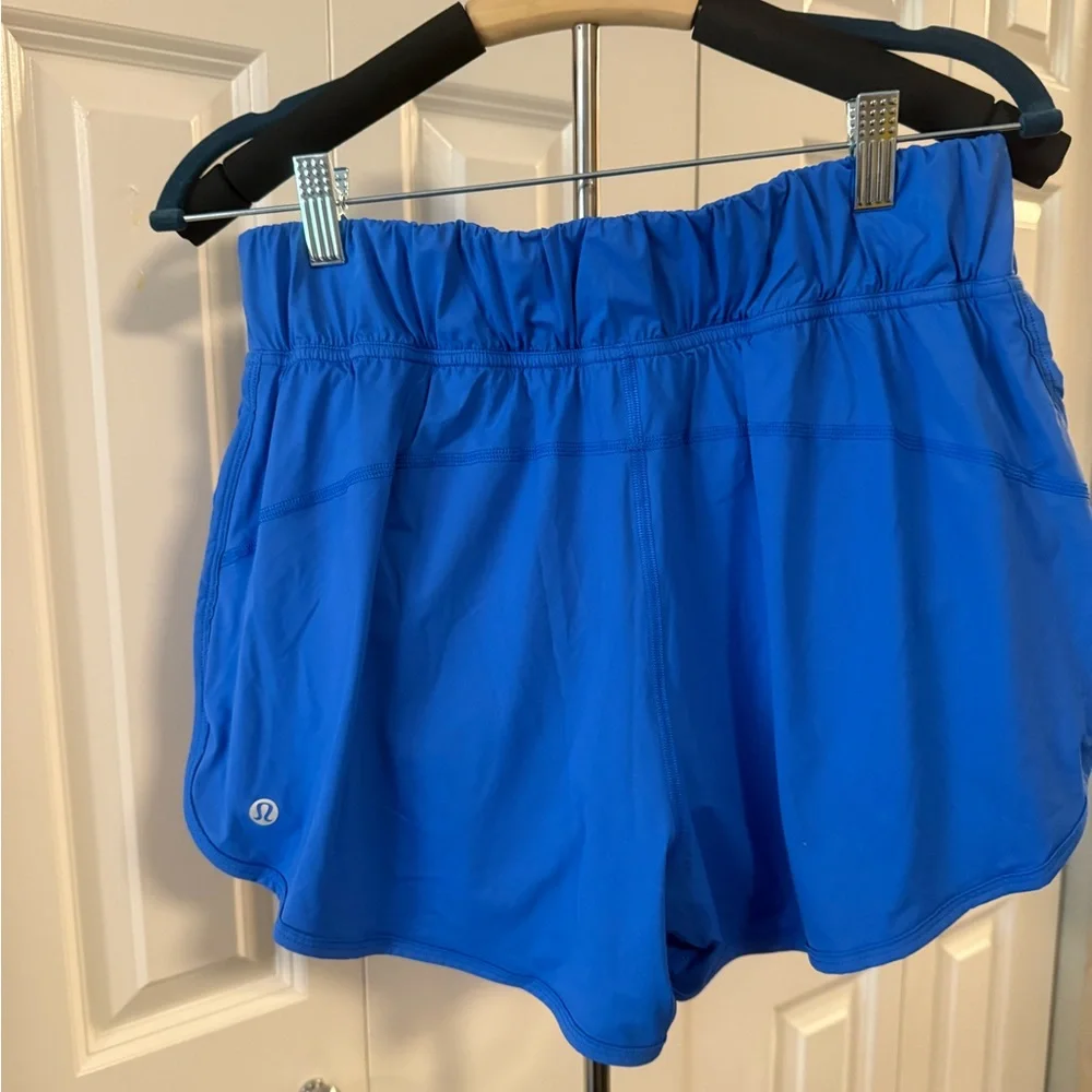Lululemon Athletica Strides Ahead HR 4in Inseam Shorts 8 Blue Bluebell - Picture 4 of 10